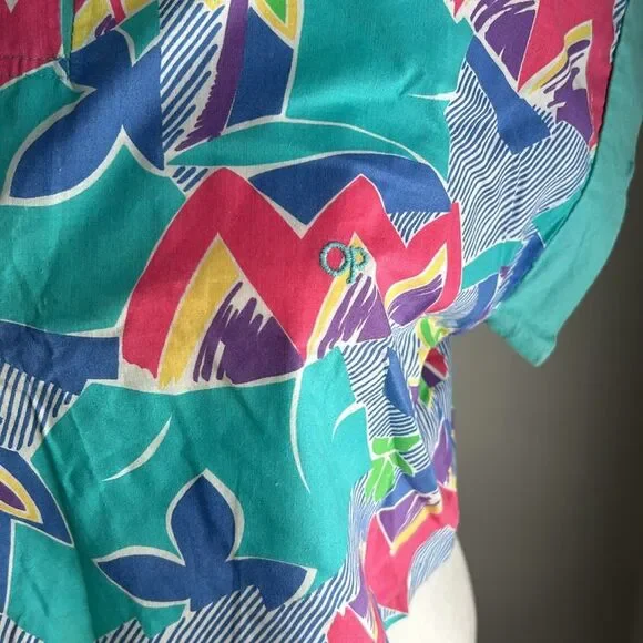 Vintage 80s Ocean Pacific Hawaii Barbie Crop Shortsleeve Top - Picture 4 of 11